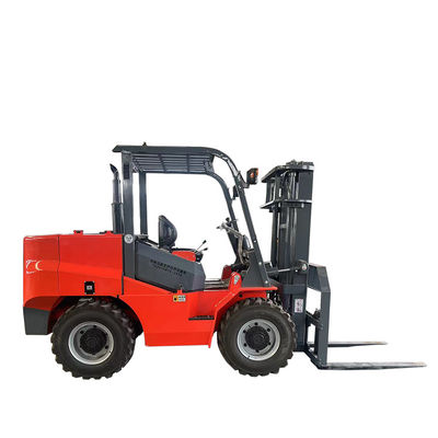 3.5T Integrated Rough Terrain Forklift Built-in Counterweight